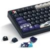 Womier Kanagawa Copritasti per tastiera in PBT nero, copritasti giapponesi MOA per tastiera meccanica, simpatici tasti personalizzati a sublimazione del colore, per 60 65 75 100 percento