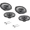 Superauto hi-fi Kit 4 Casse 6 x 9 pollici ovali ellittici Compatibile con Jeep Renegade con Cavi Altoparlanti x690 ANTERIORE e POSTERIORE