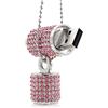 Ciway Chiavetta USB 2.0 a forma di rossetto, con collana (rosa, 64 GB)