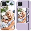 Yoedge Custom Cover Personalizzata Custodia per Samsung Galaxy A22 4G 6,4 Personalizzato con Foto Testi,TPU Silicone Personalizza Case con Immagine Personalizzabili Case per Samsung A22,Erba Viola