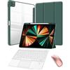 Generic Custodia con tastiera per iPad Air (3a generazione) 10,5 pollici 2019/ Pro 10,5 pollici 2017 con mouse, touchpad Custodia con tastiera staccabile con porta penna
