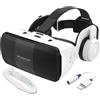 PUCIO 2023 Nuovo Occhiali VR 3D Visore Realtà Virtuale con Cuffie e Controller,Occhiali Virtuali per Giochi e Film,VR Headset Compatibile con Tutti Gli Smartphone da 4,7-7,8,Regali di Natale Particolari (