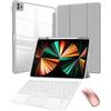 Generic Custodia con tastiera per iPad Air (3a generazione) 10,5 pollici 2019/ Pro 10,5 pollici 2017 con mouse, touchpad Custodia con tastiera staccabile con porta penna