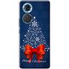 Mixroom - Cover Custodia Back case In TPU Silicone Morbido Per OPPO A78 5G Fantasia Albero e Merry Christmas L1125