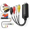 Generic Convertitore USB 2.0 Audio Video Grabber, VHS a DVD Digitale per Windows Pc Editing Video Hi8 Digitize con adattatore convertitore Scart/AV per Mac e Windows 10