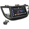UGAR Autoradio UGAR Android 15 compatibile per HYUNDAI Tucson 2015-2018 9 pollice Autoradio touchscreen con CarPlay wireless e Android Auto, 4GB+64GB, Bluetooth, WiFi, DSP, DAB+, navigazione GPS