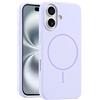 Mixroom - Custodia Cover Case per iPhone 17 in Tpu silicone liquido morbido compatibile con MagSafe con cerchio magnetico integrato Lilla C09