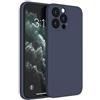 Mixroom - Cover Custodia Case per iPhone 15 PRO Max Protezione Copre Fotocamera in Silicone TPU Opaco con Bordi Piatti Colore Blu