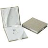 Elegantdisk Custodia USB. 1 disco, 1 chiavetta USB. Tessuto di lino grigio.