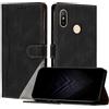 JayModCase Custodia per Xiaomi Redmi Note 6/ Note 6 Pro,Flip Custodia Portafoglio Caso Libro con Magnetica | porta carte di credito | Supporto Stand - Nero