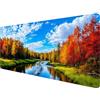 Xiaonu Tappetino Mouse XXL 900 x 300 x 3 mm Tappetino Mouse Blu, Impermeabile Grande Sottomano Scrivania Paesaggio Mouse Pad con Bordi Cuciti, Extended Mousepad Gaming con Base in Gomma Antiscivolo Z-5