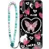 Sinyunron Cover Compatibile con Samsung Galaxy A7 2018,Custodia a Doppia Protezione 2 in 1 Antiurto e Anti-Graffio con Estetica Motivo+1×Boho Braccialetto Colorato,Farfalla-02