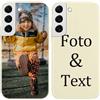 Yoedge Cover Personalizzata Custodia per Samsung Galaxy S22 5G 6,1 Personalizzato con Foto Testi Disegni Personalizza Custodia Immagine, Antiurto Beige Personalizzabili Case per Samsung S22 5G