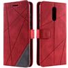 Laybomo Cover per Nokia 3.2, Custodia Nokia 3.2 Portafoglio Pelle Morbido [Dermocompatibile][Silicone TPU Antiurto] Funzione Supporto Slot per Schede Cover Libro per Nokia 3.2, Rosso