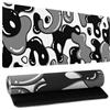 Kawani Tappetino per mouse da gaming grigio nero bianco tappetino da scrivania esteso grande 80 x 30 cm tappetino per mouse giapponese motivo anime gaming XL tappetino da scrivania giapponese con base in