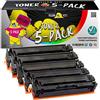 YELLOW YETI 201X 201A Kit 5 Toner compatibili per HP Color LaserJet Pro MFP M277dw M277n M274n M252dw M252n | CF400X CF400A 2800 copie CF401X CF402X CF403X 2300 copie