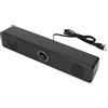 VBESTLIFE Soundbar Compatta Altoparlante Stereo HiFi Alimentato Tramite USB 2.0 con Connessionee AUX, Volume Regolabile per PC Portatile