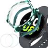DEALELE [Confezione da 2 + 2 custodie in vetro temperato compatibili con Samsung Galaxy Watch FE/5/4 40 mm, Bling Diamond + PC Matte Protective Case + pellicola protettiva in vetro temperato, verde +