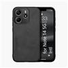 Kepuch Silklike Cover per Redmi Note 14 5G Intl - Custodia Case Piastra Metallica Incorporata - Nero
