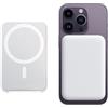 QflFdetall Power bank Magnetico, 5000mAh Caricabatterie Portatile Wireless PD 20W con Cavo USB-C, Power Bank Wireless, Compatibile con iPhone 15/14/13/12/Mini/Pro/Pro Max (bianca)