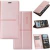OKZone Cover per Samsung Galaxy M13 4G/M23 5G, Custodia Flip Pelle Portafoglio Magnetica Libro con Slot Schede, Slim Silicone TPU Bumper Wallet Supporto Case Antiurto Cover(Rosa)
