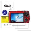 X-Dision [3 Pezzi Compatibile con Olympus TG-6 TG-5 TG-4 TG6 TG5 TG4 Proteggi Schermo,Pellicola Protettiva 2.5D[Durezza 9H,Installazione Facile] Accessori Premium Pellicola in Vetro Temperato