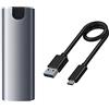 Beelooom Alloggiamento SSD M.2 NGFF SATA a USB 3.1 Gen 2 5Gbps per NGFF SATA B Key/(B+M) Key SSD Hard Disk Box Adattatore M.2, 500364644