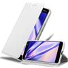 Cadorabo Custodia Libro per Nokia 6.1 2018 in Classy Argento - con Vani di Carte, Funzione Stand e Chiusura Magnetica - Portafoglio Cover Case Wallet Book Etui Protezione