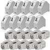 HB-DIGITAL Set: 10 x Cat.7 Keystone modulo RJ45 + 10 x adattatore per guida DIN 35 mm standard | RJ45 Jack schermato montaggio Ethernet LAN STP LSA