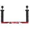 Andoer Piattaforma subacquea a doppio manico, stabilizzatore subacqueo regolabile per GoPro, Canon, Sony, Nikon e DSLR, supporto per casetta subacquea