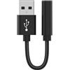 REITINGE Cavo adattatore audio da USB a femmina da 3,5 mm Scheda audio resistente per Home Theater Trasmissione chiara Riduzione del rumore Adattatore per cuffie USB