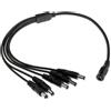YSJJZRL 70 cm 1 femmina a 2/3/4/5/8/10 maschio 5,5x2,5 mm CCTV Cavo divisore di alimentazione CC (CC 5,5x2,5 mm da 1 a 5)