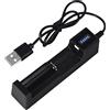 SHITOOMFE Adattatore batteria 18650 Adattatore batteria USB Adattatore LED a batteria a carico rapido Smart con indicatore di alimentazione