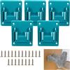 Crivnhar Confezione da 5 supporti per trapano, adatti per Makita 18 V agli ioni di litio, supporto per utensili da trapano con 20 viti (ciano-blu)
