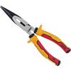 Dewalt VDE - Pinza a becchi lunghi, 200 mm, durezza 61±2 HRC e profondità 1,5±0,5 mm.