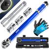 Masko® Chiave dinamometrica 6 pz. Set 40-210Nm 1/2 ' CV con 3 attacchi da 17 mm, 19 mm, 21 mm e prolunga da 125 mm con custodia +/- 4% di tolleranza chiave per pneumatici chiave dinamometrica