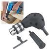 GrecoShop Mandrino angolare/Accessorio 90° per trapano/Mandrino a cremagliera angolare 10mm