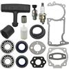UYTGFO Adatto for motosega Husqvarna 51 55 254 257, filtro del carburante, impugnatura, cuscinetto dell'albero motore, guarnizione dell'olio, set di guarnizioni della valvola di decompressione.