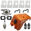 UYTGFO Adatto for Stihl MS180 MS170 018 017 MS 180 170 Walbro Carby Filtro aria carburante Tubo flessibile Cilindro superiore Coperchio motore Copertura Carburatore Carburatore
