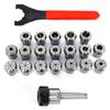 LANNADD Set di 21 pinze di serraggio Mk2 Mt2 Er32 M10, set di pinze di serraggio dedicate, mandrini per trapano, fresa e fresatrici industriali Cnc