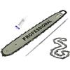 MagiShop Lama e Barra Per Motosega da 40 cm 16 Pollici 3/8 1.3 mm 57 Maglie Ricambio 2 Catene in Omaggio Per Motoseghe Scoppio Potatura, Barra Guida + 1 Tubetto di Grasso Lubrificante + Lima Affilacatena