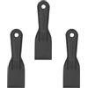 SENRISE Set di 3 raschietti per stucco, 5,1 cm, in plastica flessibile, strumento per riempire, raschietti fai da te, per rattoppare, decalcomanie, carta da parati, pittura auto (nero)