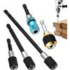 Qfdiwr Adattatore Per Punta Da Trapano,di Prolunga con Codolo Esagonale da 6.3 mm - 5 Pezzi Adattatore Sgancio Rapido per Lavori Elettrici Idraulica Riparazione Auto Miglioramento Casa