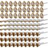 Rocaris, set di 90 pennelli per filo metallico, in ottone, set di pennelli per utensili rotanti Dremel