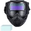 Generico Maschera Da Saldatura Ad Oscuramento Automatico,3 Regolazioni Luminosità Protezione Testa Saldatura Adjustable | Casco Saldatore Doppio Strato - Per Industria Costruzione Officina Metalli