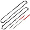 Zreneyfex Confezione da 2 catene per motosega da 20,3 cm con kit di affilatura, passo 1/4, calibro 109,2 cm, 47 maglie, ricambio per tutte le mini motoseghe da 20,3 cm