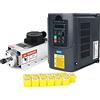 LENIUKS Motore mandrino CNC Mandrino di raffreddamento ad aria quadrato CNC 1.5kw 220/110, mandrino di fresatura raffreddato ad aria ER11 1500W + inverter VFD da 1.5KW + 13 pezzi ER11, kit 1.5kw 11