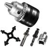 ERNZI Adattatore for punte esagonali da 5 pezzi da 10 mm Adattatore for chiave esagonale a 3 griffe a cambio rapido Convertitore adattatore for chiave inglese 0,8-10 mm 3/8-24UNF Gamma di morsetti