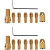 Niniang 16 pezzi 0,5-3 mm trapano elettrico Collet Mini Twist Chuck Tool Kit