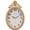 Abdurey Piccolo orologio da parete decorativo retrò francese, oro antico, stile vintage, ovale, silenzioso, funzionamento a batteria, stile bohémien, orologio da parete per casa colonica, cucina,